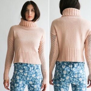 Derek lam 10C x Athleta Turtleneck Sweater in Light Pink, size S